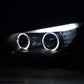 Faros Xenon Ojos De Angel Led Bmw Serie 5 E60/e61 03-04 Negro Lights > Headlights