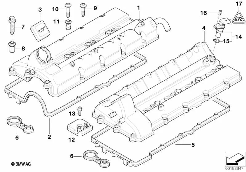 Fixing element for BMW E38, E65 (OEM 11122248424). Original BMW