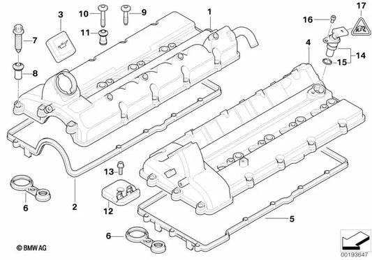 Befestigungselement für BMW E38, E65 (OEM 11122248424). Original BMW