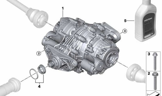 Aceite para diferencial trasero OEM 83120445832 para BMW (Modelos compatibles: F06, E70, F15, F85, E71, F16, F86). Original BMW.