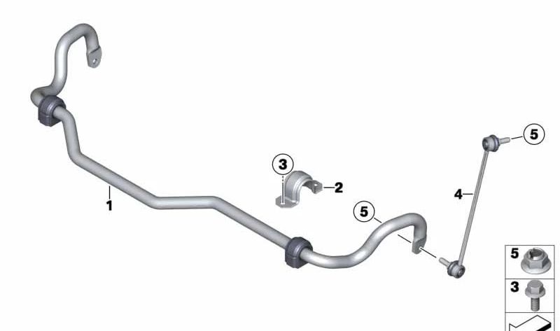 Front left suspension part for BMW X3 F25, X4 F26 (OEM 31306787163). Original BMW