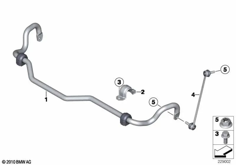 Stabilizer Support for BMW F25, F26 (OEM 31306787159). Genuine BMW