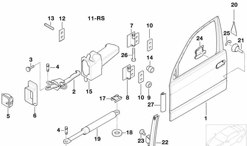 Cubierta derecha para BMW Serie 5 E39 (OEM 51218243392). Original BMW