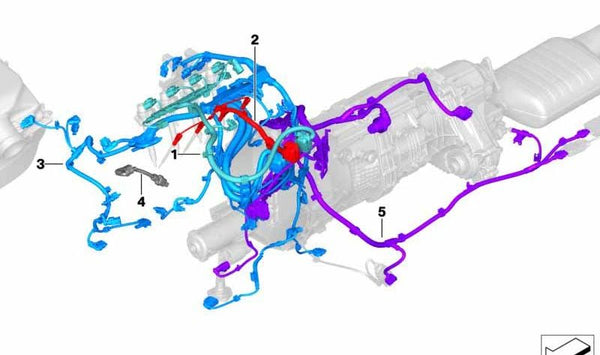 Cableado de motor para BMW X3 G01, X4 G02 (OEM 12518477124). Original BMW