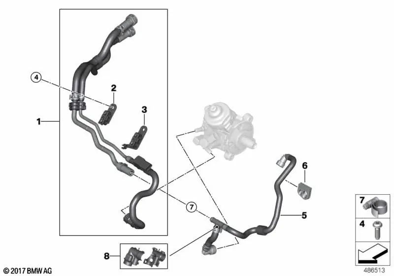 Kraftstoffleitung für BMW X1 F48N, X2 F39 (OEM 13538579951). Original BMW