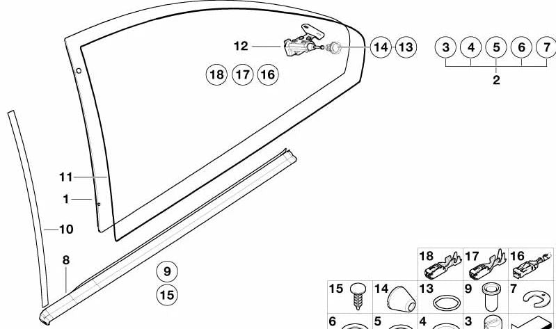 Junta tórica para BMW Serie 3 E46 (OEM 67157006323). Original BMW