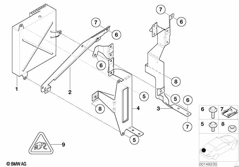 HiFi System Amplifier for BMW E46 (OEM 65128376312). Genuine BMW