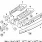 Soporte parachoques trasero derecho para BMW Serie 5 E60N (OEM 51127178186). Original BMW