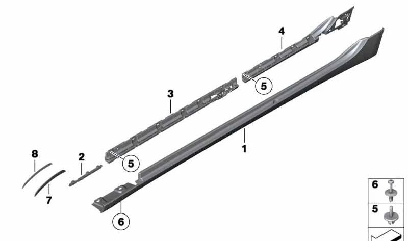 Right bracket for BMW 5 Series F07, F07N (OEM 51177201254). Original BMW