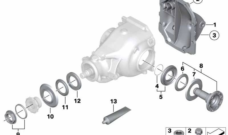 Piccola piastra di protezione 33137500877 per BMW E82, E88, E90, E91, E92, E93, E38, E83, E89. BMW originale