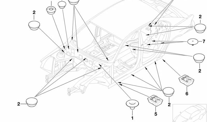 OEM 5148245867 Subject Clip For BMW E81, E82, E87, E88, F20, F21, F22, F23, F87, G42, G87, E46, E90, E91, E92, F30, F31, F34, F35, F80, G20, G20, G21, G28, G80, G81, F32, F36, F82, G22, G23, G26, G82, G83, E63, E64, E65, E66, E84, E83, G01, G08, F9