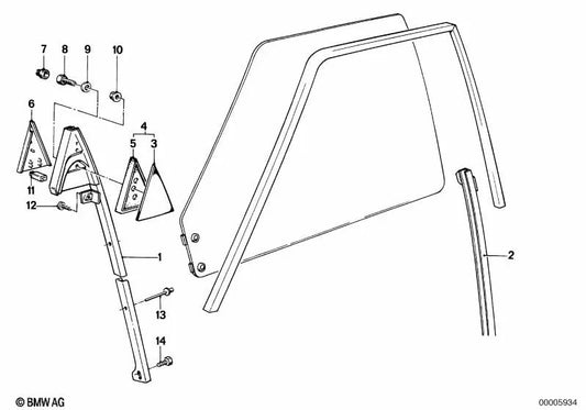 Cubierta izquierda para BMW Serie 5 E12 (OEM 51321874787). Original BMW