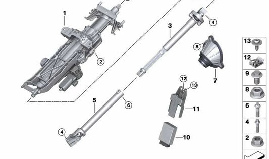 Elektrischer Einstellmechanismus OEM 32306896734 für BMW G30, G31. Original BMW.