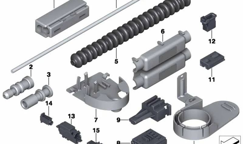 Tubo corrugado para BMW Serie 1 E87, F20N, Serie 2 F22N, F45, Serie 3 F30, G20, Serie 4 F32N, G22, Serie 5 F07, G30, Serie 6 F06, G32, Serie 7 F01N, G11, X1 F48, U11, X3 F25, G01, X4 F26, X5 E70, G05, X6 E71, G06, X7 G07, Z4 E85 (OEM 61136918242). Origina