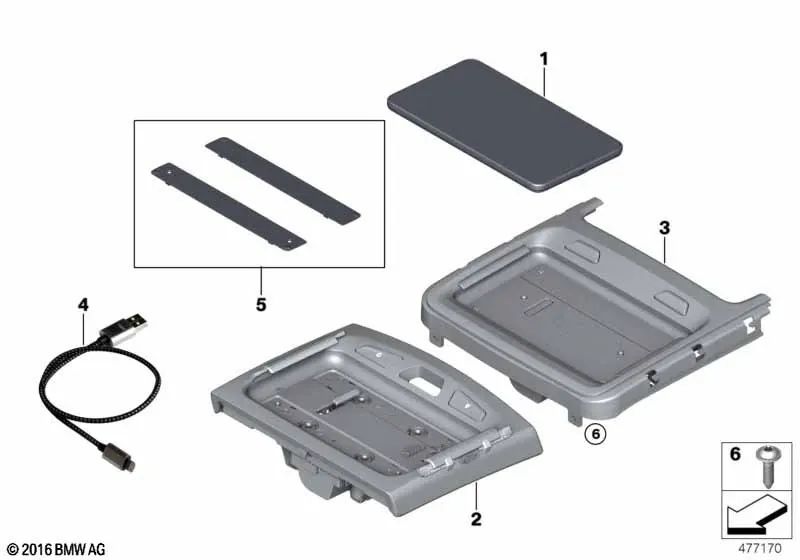 Adaptador Snap-In para Tablet para BMW Serie 5 G38, G38N, Serie 7 G11, G11N, G12, G12N (OEM 84106803293). Original BMW.