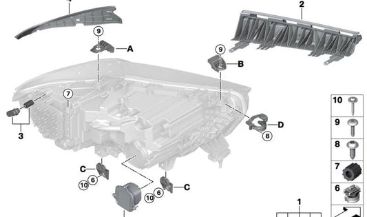 OEM Right Farm Board 63115A78394 pour BMW G05, G18, F95, G06, F96. BMW d'origine.