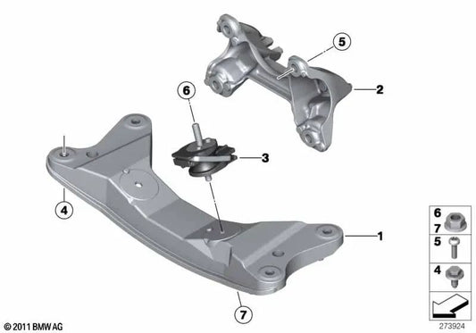 Soporte de la caja de cambios para BMW F20, F21, F22, F23, F30, F31, F34, F32, F33, F36 (OEM 22316859417). Original BMW