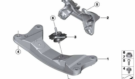 OEM 22316796607 Suporte da caixa de engrenagens para BMW F20, F21, F22, F30, F31, F34, F36. BMW original