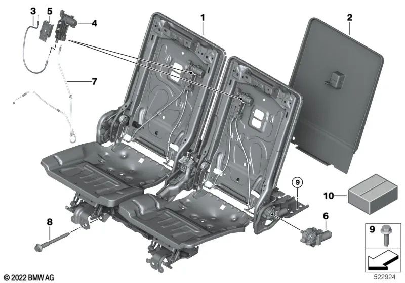 Cubierta del Actuador para BMW X7 G07, G07N (OEM 52209473698). Original BMW