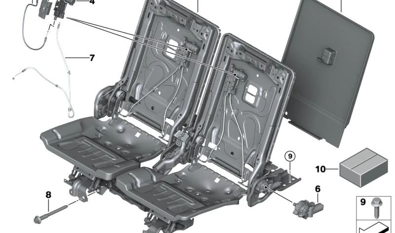 Atuador de inclinação de backup para BMW X7 G07 (OEM 52209473697). BMW original