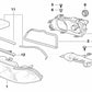 Carcasa de faro con inserto izquierdo para BMW E39 (OEM 63128377989). Original BMW