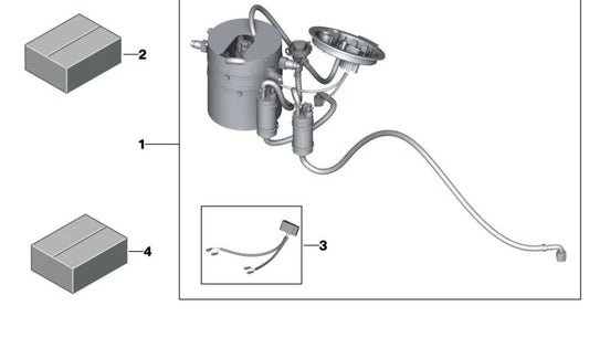 OEM -Adapterkabel 61118417862 für BMW {E46, E60, E61, E85, E86, E90, E91, E92, E93}. Original BMW.