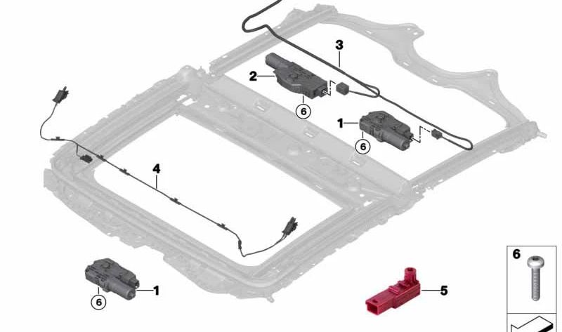 Cableado Rollo para BMW G12, G12N (OEM 54107409152). Original BMW