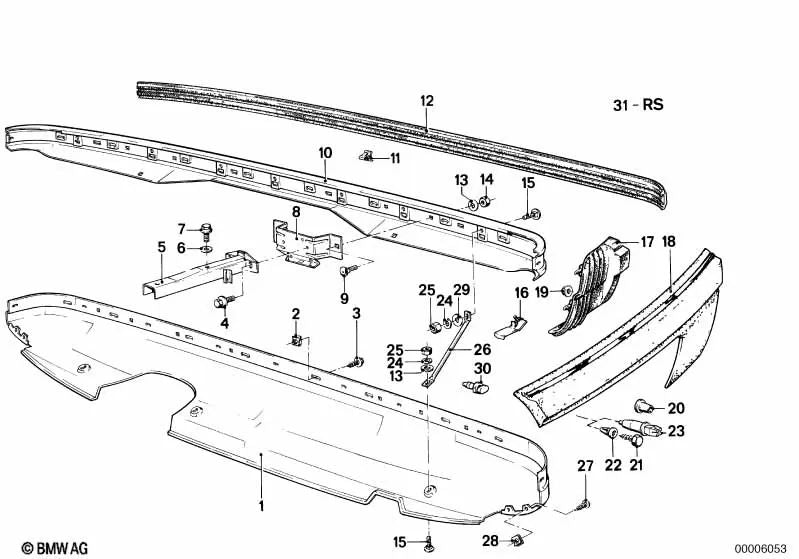 Tira de goma para BMW E23 (OEM 51121852305). Original BMW.