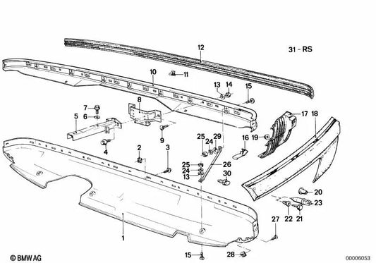 Tira de goma para BMW E23 (OEM 51121852305). Original BMW.