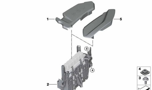 Soporte de bomba de presión de combustible OEM 12908595280 para BMW Serie 5 (G30, G31), Serie 6 Gran Turismo (G32). Original BMW.