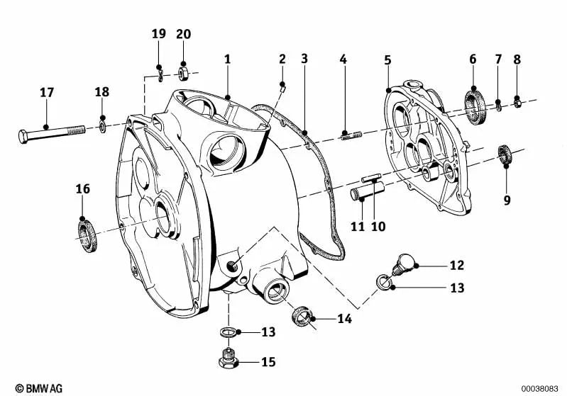 Junta sin asbesto para BMW varios modelos (OEM 23111338646). Original BMW