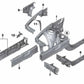 Rechte Radhaus-Innenstütze für BMW 1er F20, 2er F22, 3er F30, 4er F32 (OEM 41007284102). Original BMW