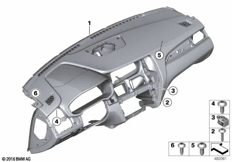 Dashboard for BMW X3 F25, X4 F26 (OEM 51459311560). Genuine BMW