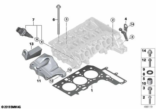 Aufhängelasche für BMW Serie 1 F40, Serie 2 F44, F45, F45N, F46, F46N, X1 F48, F48N, R57N, R58, R59, R60, R61 (OEM 11127812886). Original BMW