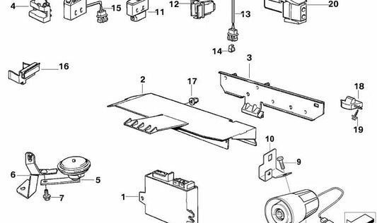 Microswitch para BMW Serie 5 E34 (OEM 61311391980). Original BMW