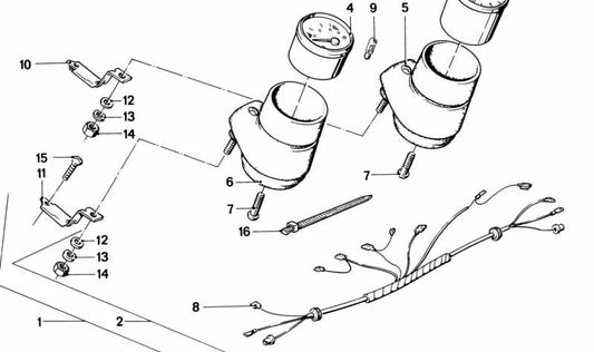 Soporte para BMW Serie E46, E90, E92 (OEM 62211244281). Original BMW