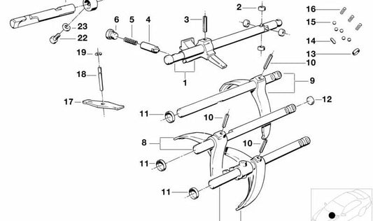 5th &amp; Reverse Gear Shift Rod for BMW 3 Series E21, E30, 5 Series E28, E34 (OEM 23311228249). Original BMW.