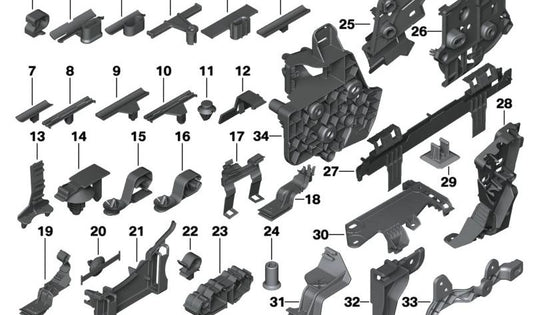 Sujeción de Cable para BMW Serie 5 G38, G38N Serie 8 G16 (OEM 61139325445). Original BMW