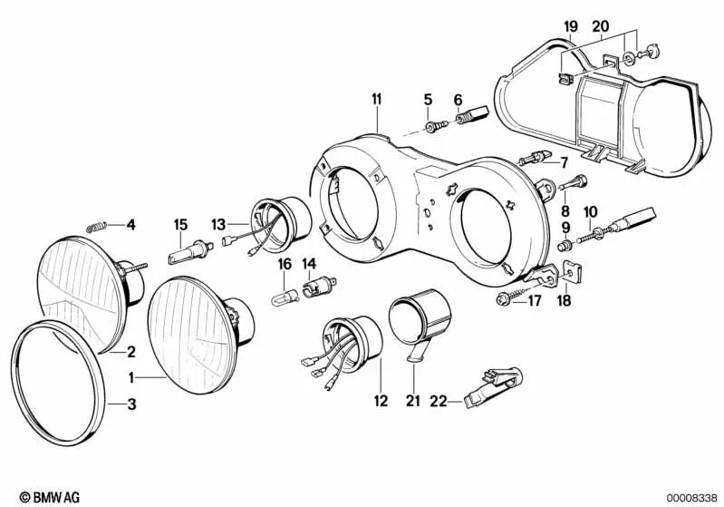 Buje para BMW E30, E28, E24, E23 (OEM 63121364940). Original BMW