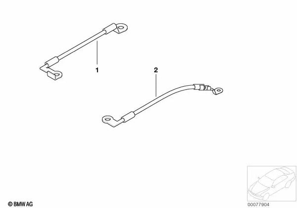 Cinta de masa bisagra/spoiler derecha para BMW E46 (OEM 61126903956). Original BMW