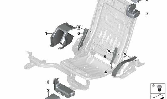 Embellecedor Central para BMW X5 G05, G05N (OEM 52307954290). Original BMW