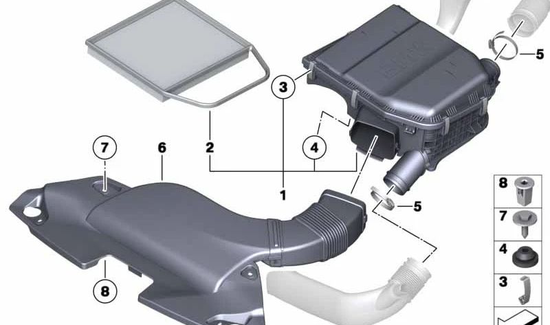 OEMA SUBJECTION CLIP 13717576676 for BMW E82, E88, E90, E91, E92, E93, E60, E61, E89. Original BMW.