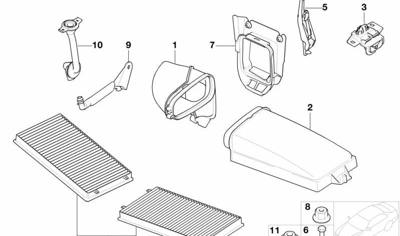 OEM DUCTO DE AR ​​ESQUERDO OEM 64318386177 para BMW E65, E66. BMW original.