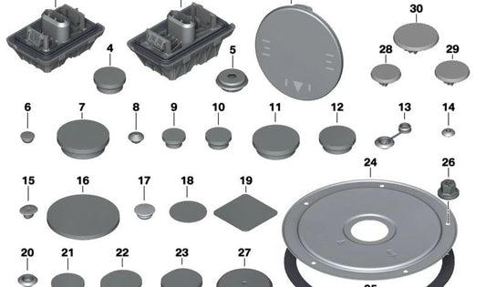 Wasserablauftülle für BMW 3er G20, G21, G28, G80, G81, 4er G22, G23, G26, G82, G83, 5er F90, G30, G38, 7er G11, G12, 8er F91, G14, G15 , G16, I20, X3 F97, G01, G08, X4 F98, G02, X5 F95, G05, G18, X6 F96, G06, X7 G07,