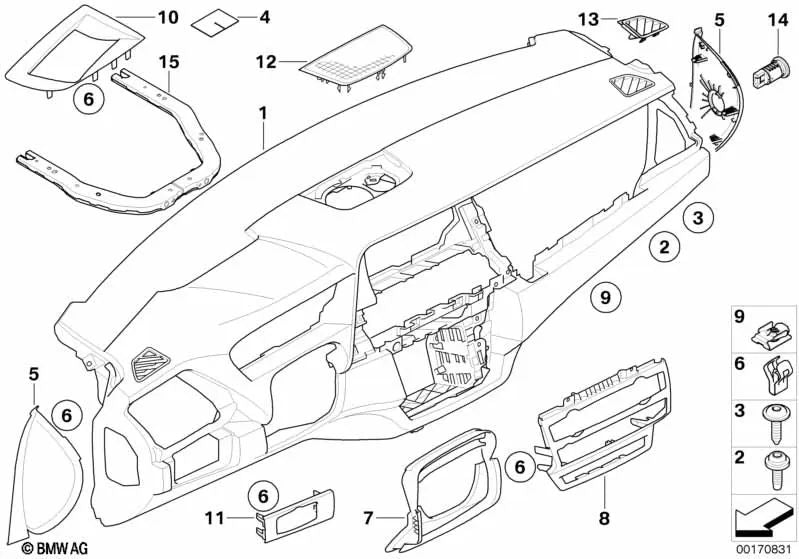 Carcasa para Head-Up Display para BMW X5 E70, E70N, X6 E71, E72 (OEM 51456967483). Original BMW.