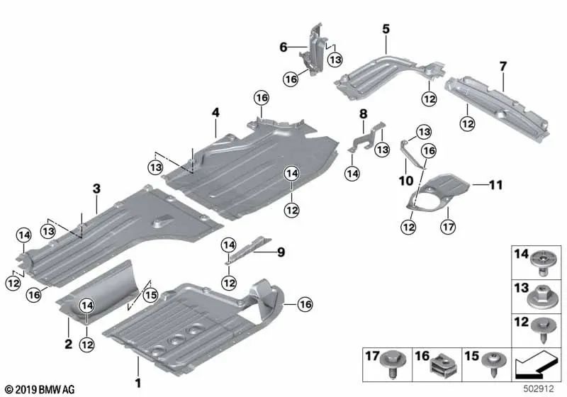 Linke hintere untere Verkleidung für BMW X7 G07, G07N (OEM 51128091985). Original BMW.