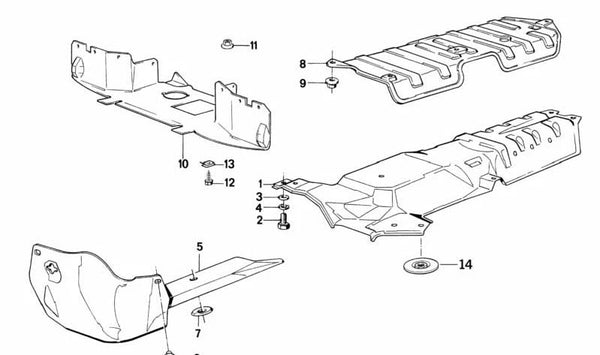 Protección térmica para BMW Serie 3 E30 (OEM 51481925310). Original BMW