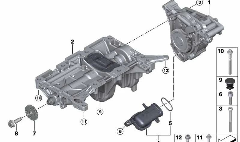 Tornillo ASA para BMW F20, F21, F22, F23, F30, F31, F34, F35, F32, F33, F36, F07N, F10, F11, F18, E84, F25, F26, F15, F16, E89 (OEM 11277589050). Original BMW