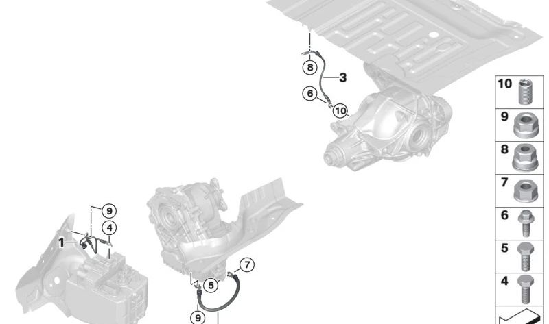 Insertos de rosca helicoidales OEM 33306786621 para BMW F40, F44, F45, F46, G30, G31, G32, G11, G12, G14, G15, G16, F48, F39, G05, G06, G07. Original BMW.