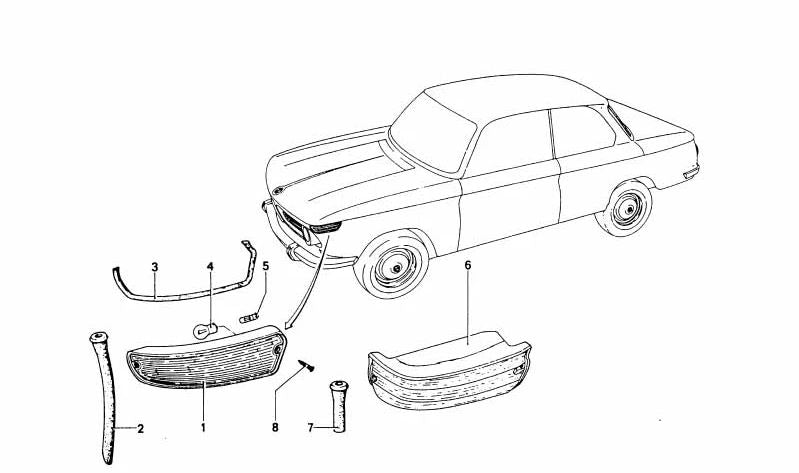 Junta izquierda para BMW (OEM 63138454110). Original BMW